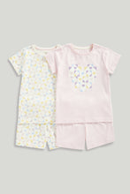 
                        
                          Load image into Gallery viewer, Mothercare Heart Tile Short Pyjamas - 2 Pack
                        
                      