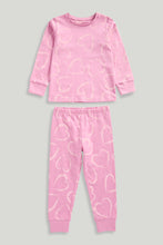 
                        
                          Load image into Gallery viewer, Mothercare Pink Heart Pyjamas
                        
                      