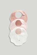 Mothercare 3 Pack Newborn Bibs - Pink
