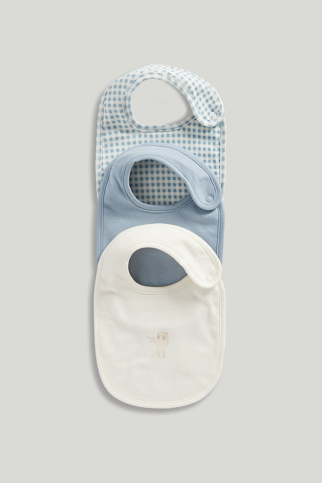 Mothercare Blue Newborn Bibs - 3 Pack