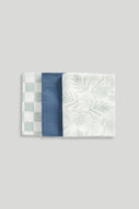 Mothercare Blue Muslin Blankets - 3 Pack