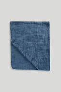 Mothercare Muslin Blanket (Cot Bed) - Blue - mothercare hong kong