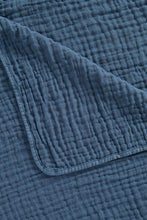 
                        
                          Load image into Gallery viewer, Mothercare Muslin Blanket (Cot Bed) - Blue
                        
                      