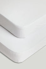 
                        
                          Load image into Gallery viewer, Mothercare 2 Pack White Fitted Sheets (Cot Bed)
                        
                      