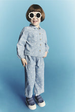 
                        
                          Load image into Gallery viewer, Mothercare Denim Blouse and Trousers Set
                        
                      