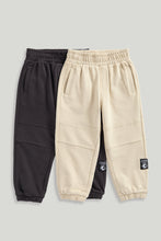 
                        
                          Load image into Gallery viewer, Mothercare Black and Beige Joggers - 2 Pack
                        
                      