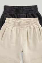 
                        
                          Load image into Gallery viewer, Mothercare Black and Beige Joggers - 2 Pack
                        
                      