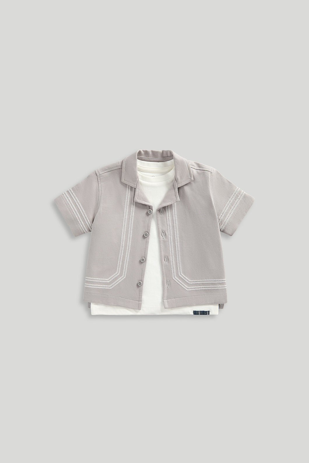 Mothercare Embroidered Shirt and T-Shirt Set