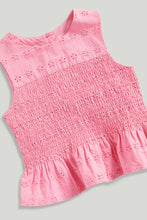 
                        
                          Load image into Gallery viewer, Mothercare Pink Broderie Blouse and Trousers Set
                        
                      