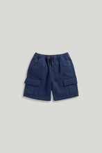 
                        
                          Load image into Gallery viewer, Mothercare Navy Cargo Shorts
                        
                      