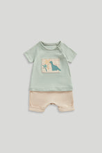 
                        
                          Load image into Gallery viewer, Mothercare Dinosaur Mock Romper
                        
                      