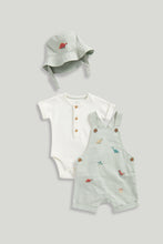 
                        
                          Load image into Gallery viewer, Mothercare Bibshorts, Bodysuit and Hat Set
                        
                      