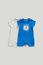 
                        
                          Load image into Gallery viewer, Mothercare 2 Pack Safari Stripe Rompers
                        
                      