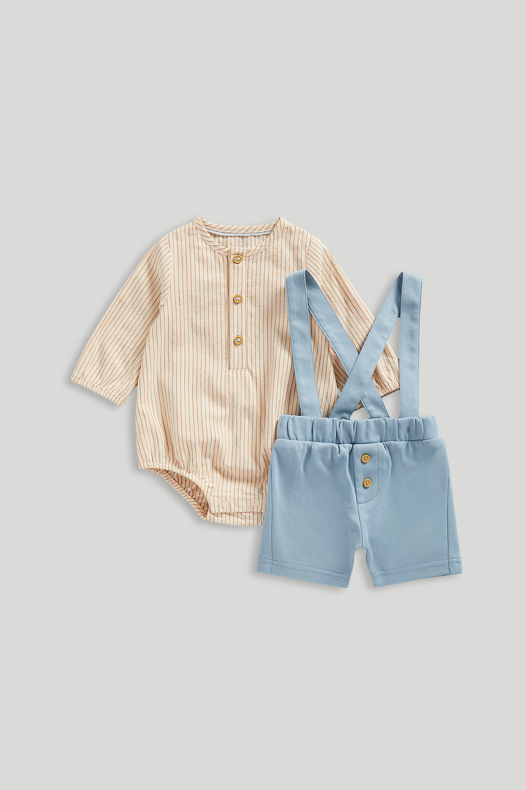 Mothercare Bibshorts and Bodysuit Set