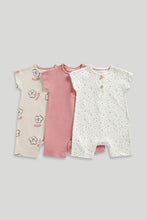 
                        
                          Load image into Gallery viewer, Mothercare 3 Pack Flower Rompers
                        
                      