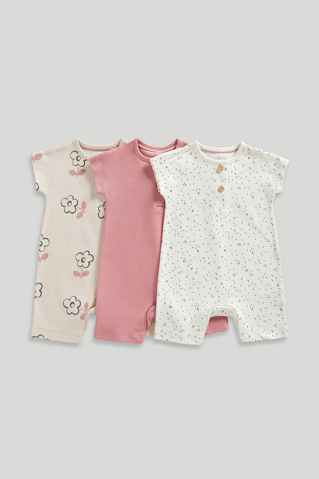 Mothercare 3 Pack Flower Rompers