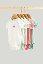 
                        
                          Load image into Gallery viewer, Mothercare 5 Pack Apples Short-Sleeved Bodysuits
                        
                      