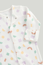 
                        
                          Load image into Gallery viewer, Mothercare 3 Pack Shapes Footless Sleepsuits
                        
                      