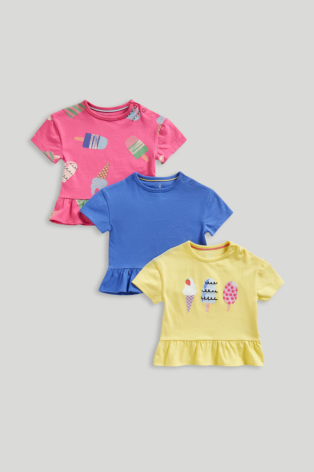 Mothercare 3 Pack Ice Cream T-Shirts