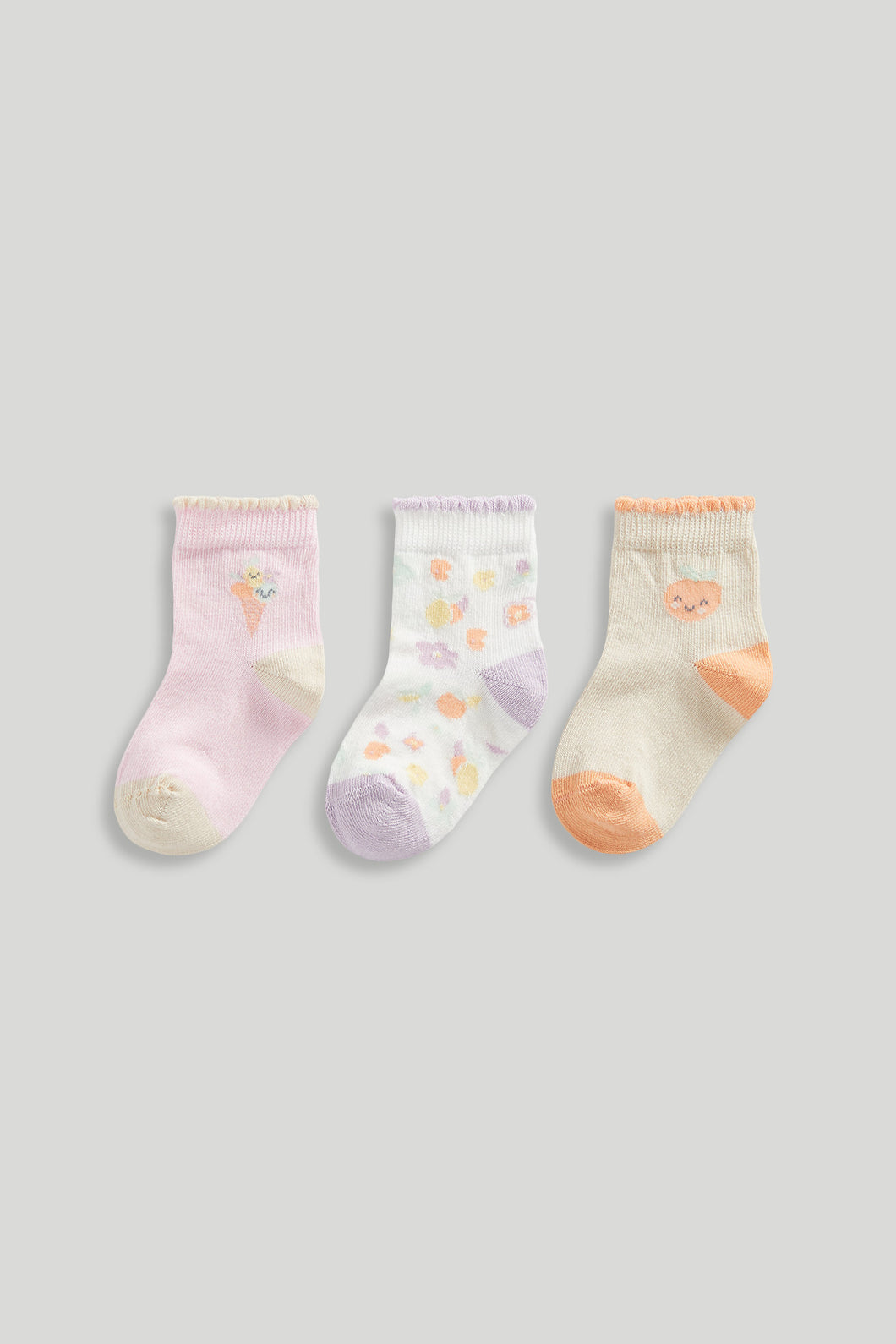 Mothercare 3 Pack Fruit Baby Socks