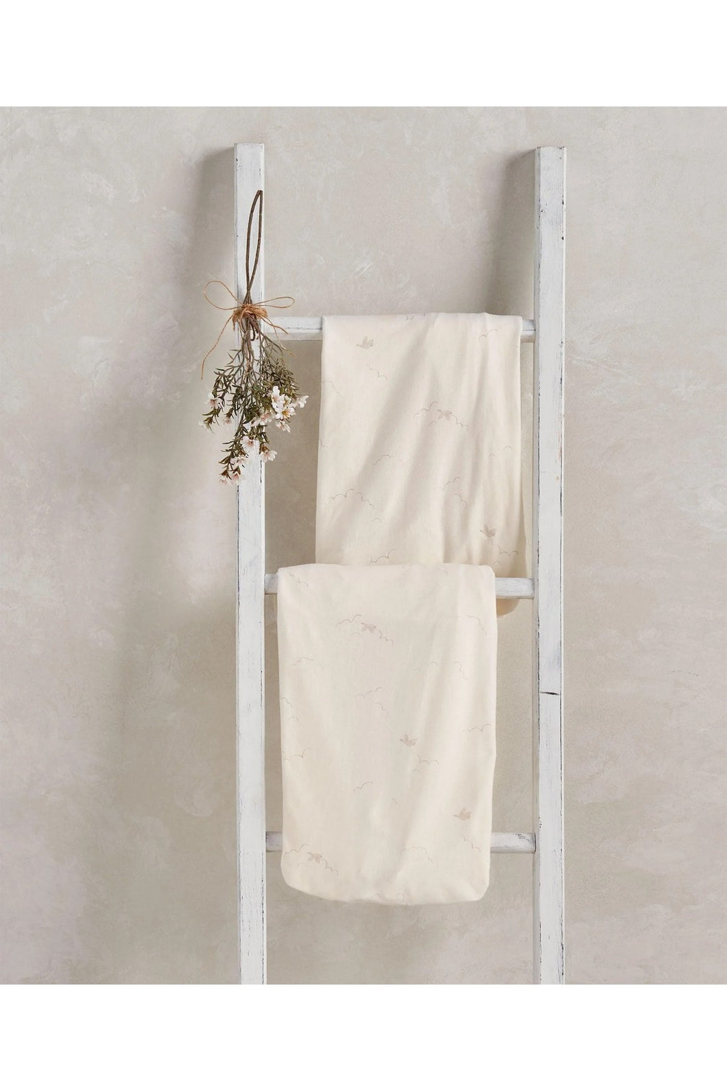 Mamas & Papas Cotbed Fitted Sheets (2 pack) Welcome to the World Duckling - Cream