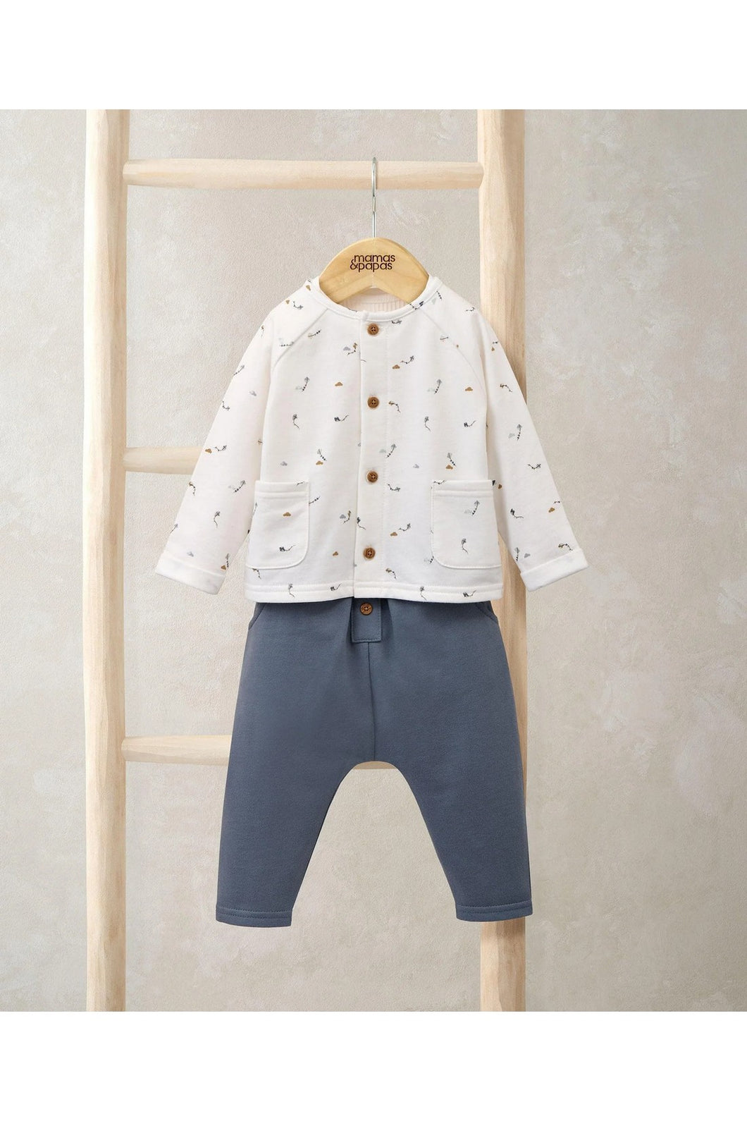 Mamas & Papas Jacket Bodysuit & Leggings Set (3 Pieces) - Kite Print