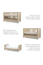 
                        
                          Load image into Gallery viewer, Mamas &amp; Papas Barton Cotbed - Oak
                        
                      