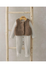 
                        
                          Load image into Gallery viewer, Mamas &amp; Papas Borg Gilet &amp; All in One Outfit Set - Sand
                        
                      