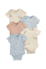 
                        
                          Load image into Gallery viewer, Mamas &amp; Papas Cherries Short Sleeve Bodysuits (Pack of 5)
                        
                      