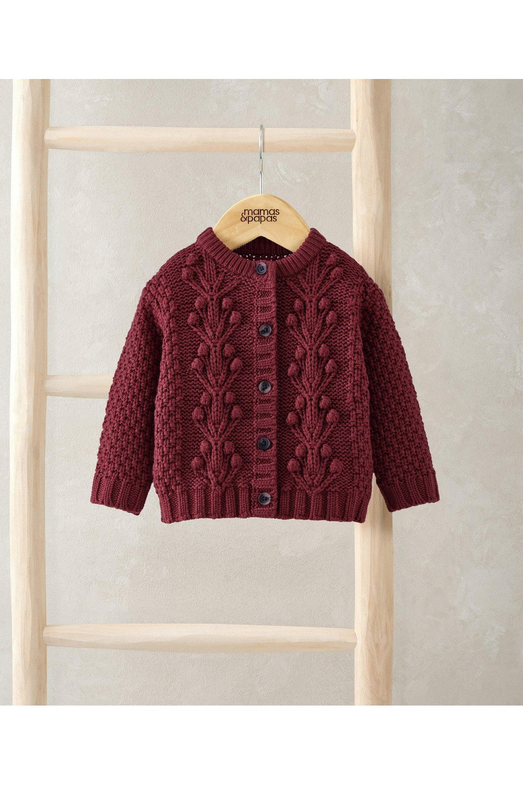 Mamas & Papas Cherry Bobble Knit Cardigan