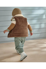 
                        
                          Load image into Gallery viewer, Mamas &amp; Papas Cord Gilet with Borg Lining - Brown
                        
                      