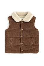 
                        
                          Load image into Gallery viewer, Mamas &amp; Papas Cord Gilet with Borg Lining - Brown
                        
                      