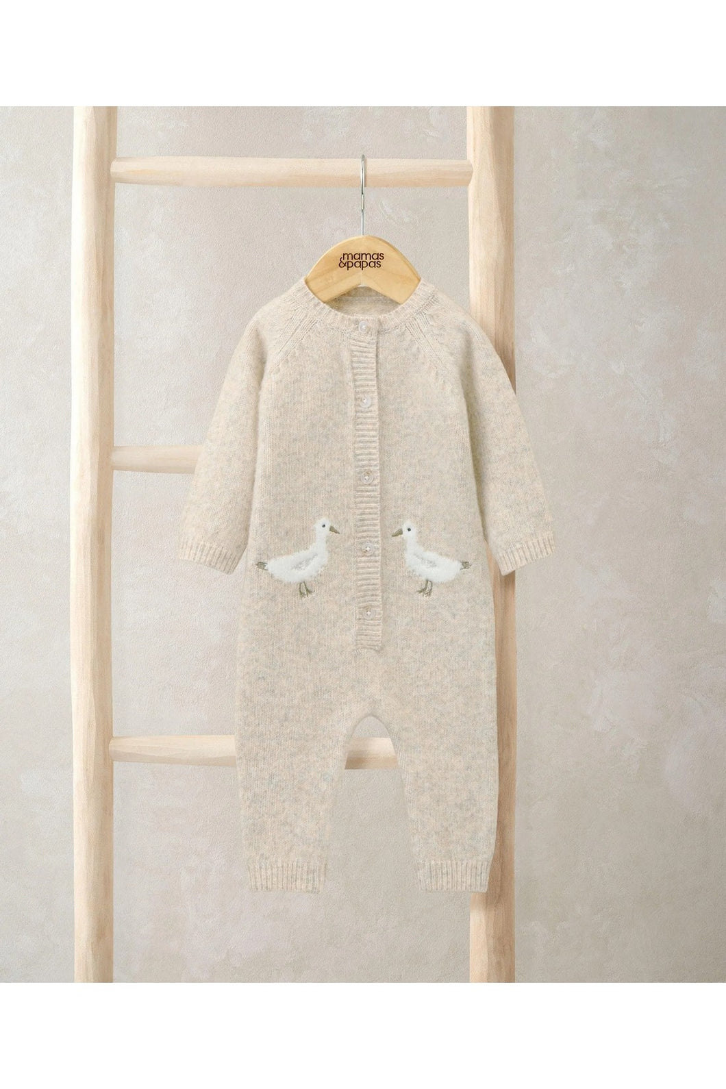 Mamas & Papas Duck Knitted Romper - Oatmeal