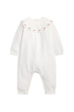 
                        
                          Load image into Gallery viewer, Mamas &amp; Papas Embroidered Scallop Collar Romper with Frill Trim
                        
                      