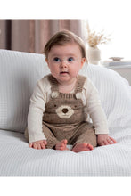 
                        
                          Load image into Gallery viewer, Mamas &amp; Papas Knitted Bear Dungarees &amp; Bodysuit Set (2 Pieces)
                        
                      