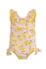 
                        
                          Load image into Gallery viewer, Mamas &amp; Papas Lemon Print Frill Swimsuit
                        
                      