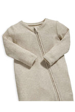 
                        
                          Load image into Gallery viewer, Mamas &amp; Papas Organic Cotton Ribbed Sleepsuit - Oatmeal
                        
                      