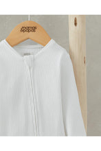 
                        
                          Load image into Gallery viewer, Mamas &amp; Papas Organic Cotton Ribbed Sleepsuit - White
                        
                      
