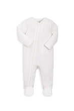 
                        
                          Load image into Gallery viewer, Mamas &amp; Papas Organic Cotton Ribbed Sleepsuit - White
                        
                      