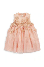 
                        
                          Load image into Gallery viewer, Mamas &amp; Papas Pink 3D Flower Dress
                        
                      