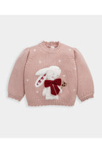 
                        
                          Load image into Gallery viewer, Mamas &amp; Papas Pink Bunny Christmas Jumper
                        
                      