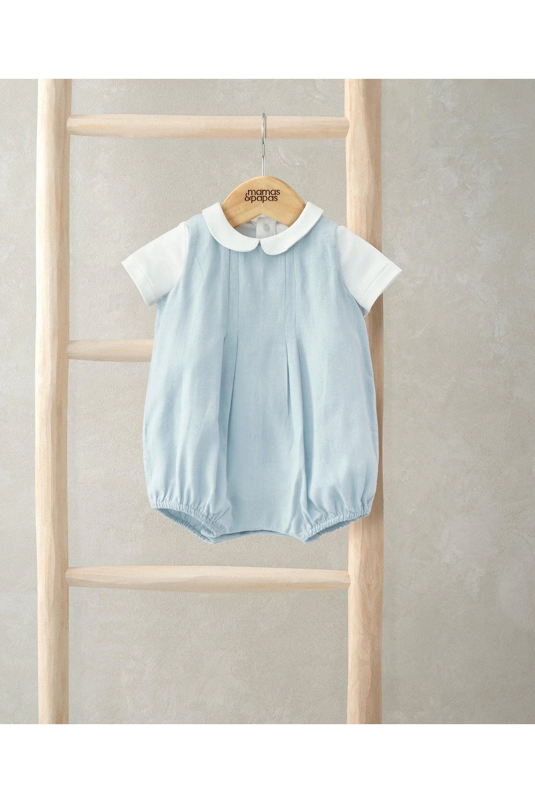 Mamas & Papas Pleated Romper & Bodysuit Set (2 Pieces) - White