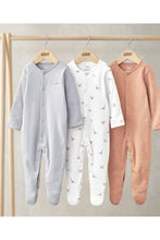 
                        
                          Load image into Gallery viewer, Mamas &amp; Papas Sleepsuits (Pack of 3) - Dino Print
                        
                      