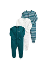 
                        
                          Load image into Gallery viewer, Mamas &amp; Papas Sleepsuits (Pack of 3) - Planes Stripe
                        
                      