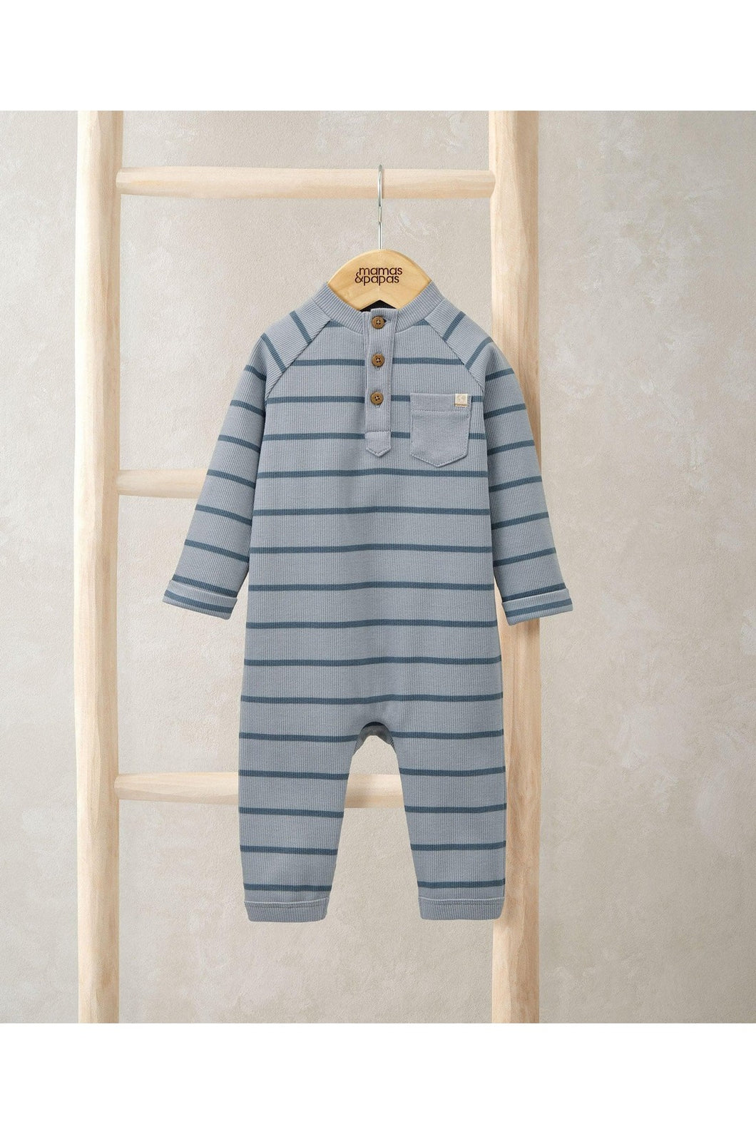 Mamas & Papas Striped Romper - Blue