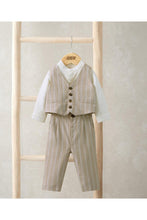 
                        
                          Load image into Gallery viewer, Mamas &amp; Papas Stripped 3 Piece Suit - Biege
                        
                      