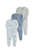 
                        
                          Load image into Gallery viewer, Mamas &amp; Papas Whale Sleepsuits (Pack of 3)
                        
                      