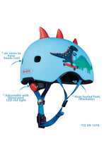 
                        
                          Load image into Gallery viewer, Micro Helmet Lightweight 3D Scootersurus - S
                        
                      