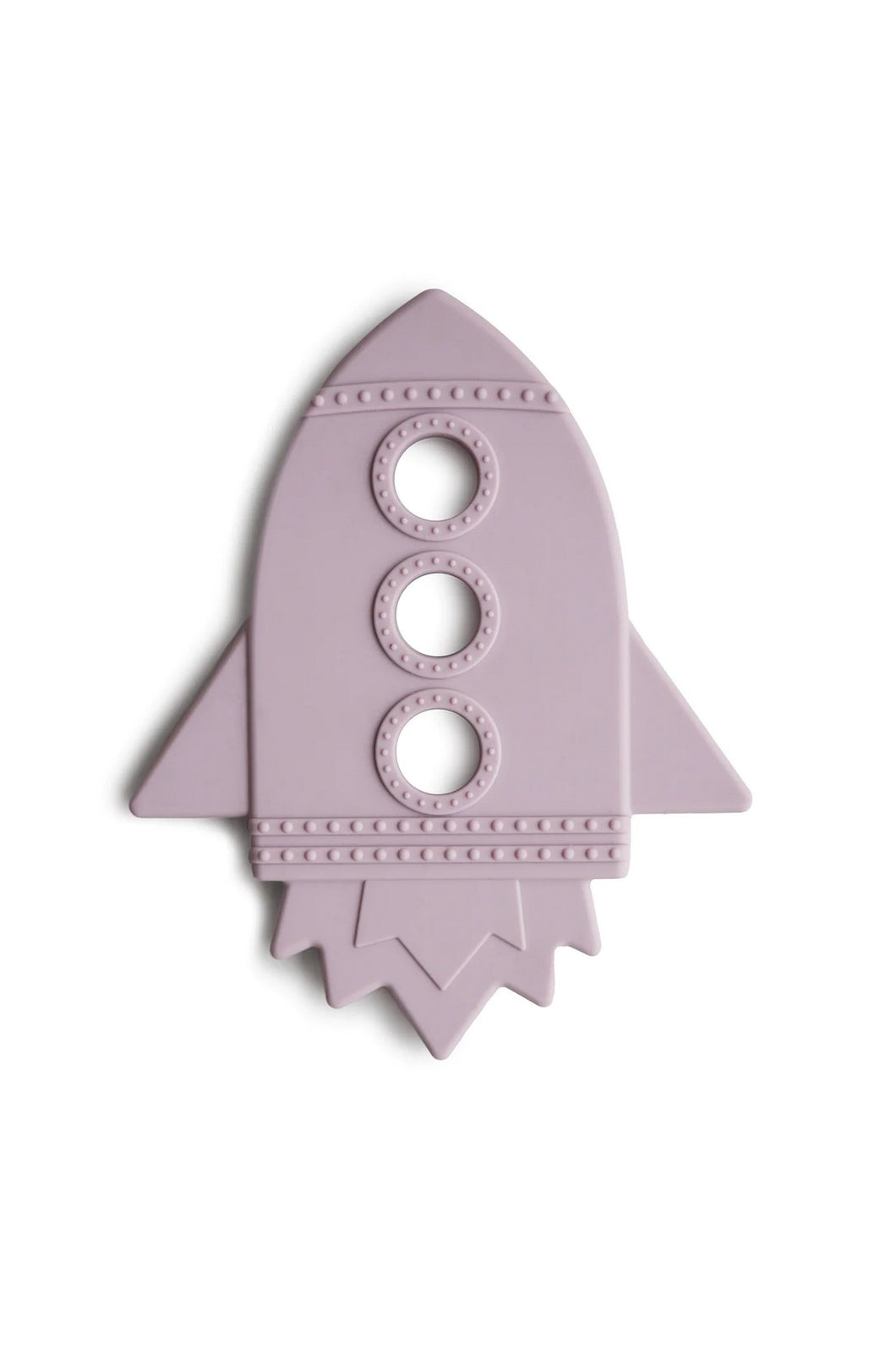 Mushie Rocket Teether Soft Lilac 1