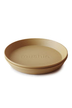 
                        
                          Load image into Gallery viewer, Mushie Round Dinnerware Plates - 2 Pack Mustard  2
                        
                      